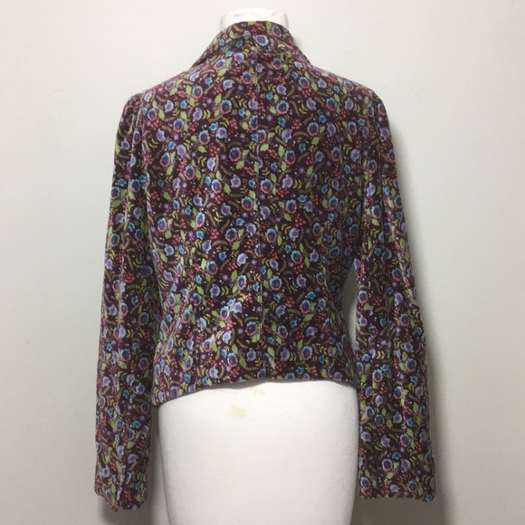 Free people purple floral velvet jacket 12 - Picture 4 of 6